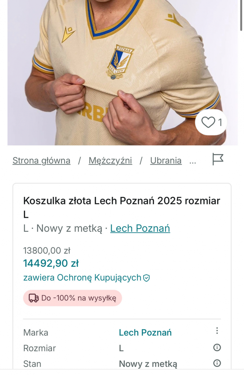 HIT! Za TAKĄ KWOTĘ ktoś wystawił limitowaną koszulkę Lecha xD